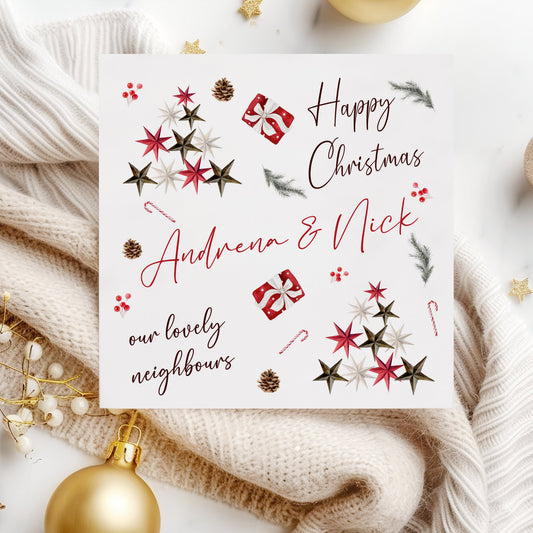 Personalised Christmas Card 'Star Tree'