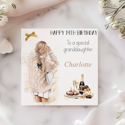 Personalised Birthday Card For Girls Sweater Girl
