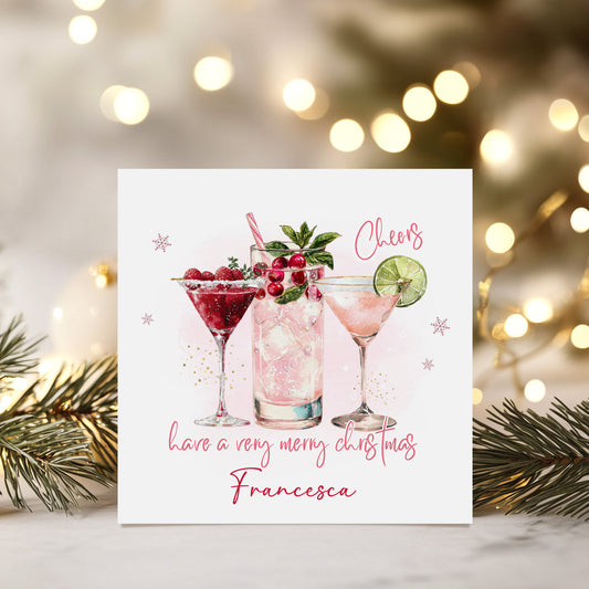 Personalised Christmas Card Cocktails