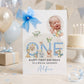 Large A4 Luxury Personalised First Birthday Card, Jungle Animals