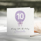 Lilac Love Heart Balloon Birthday Card For Her
