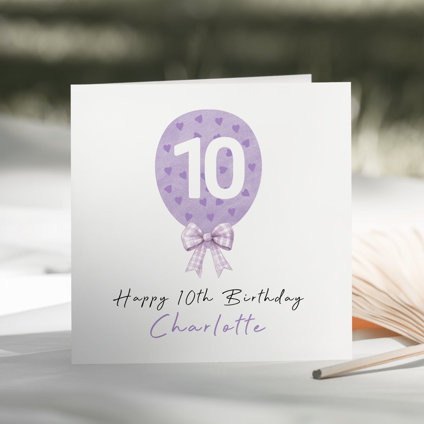 Birthday Card Wallet Gift Voucher Lilac Love Heart Balloon