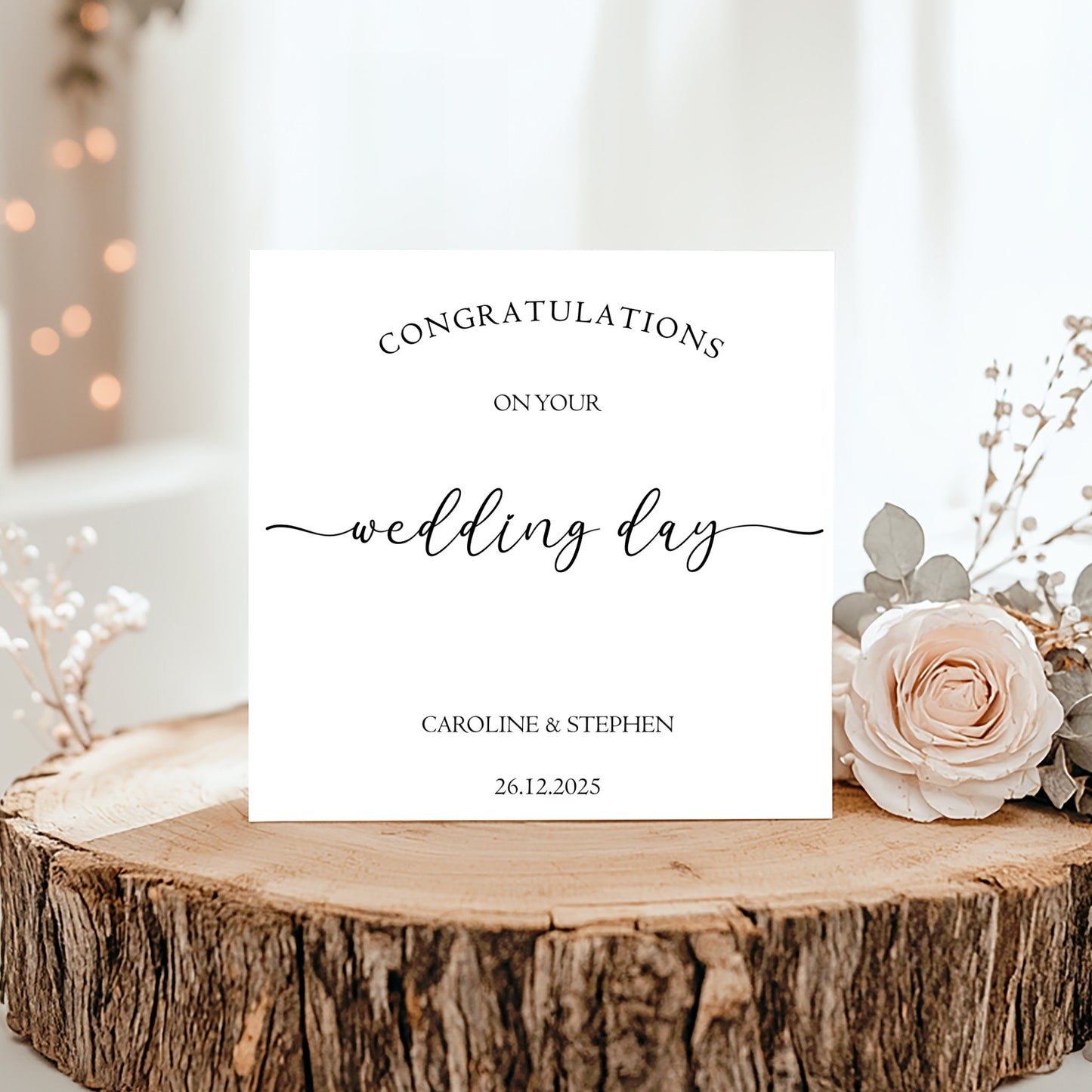 Congratulations on Your Wedding Day Card
