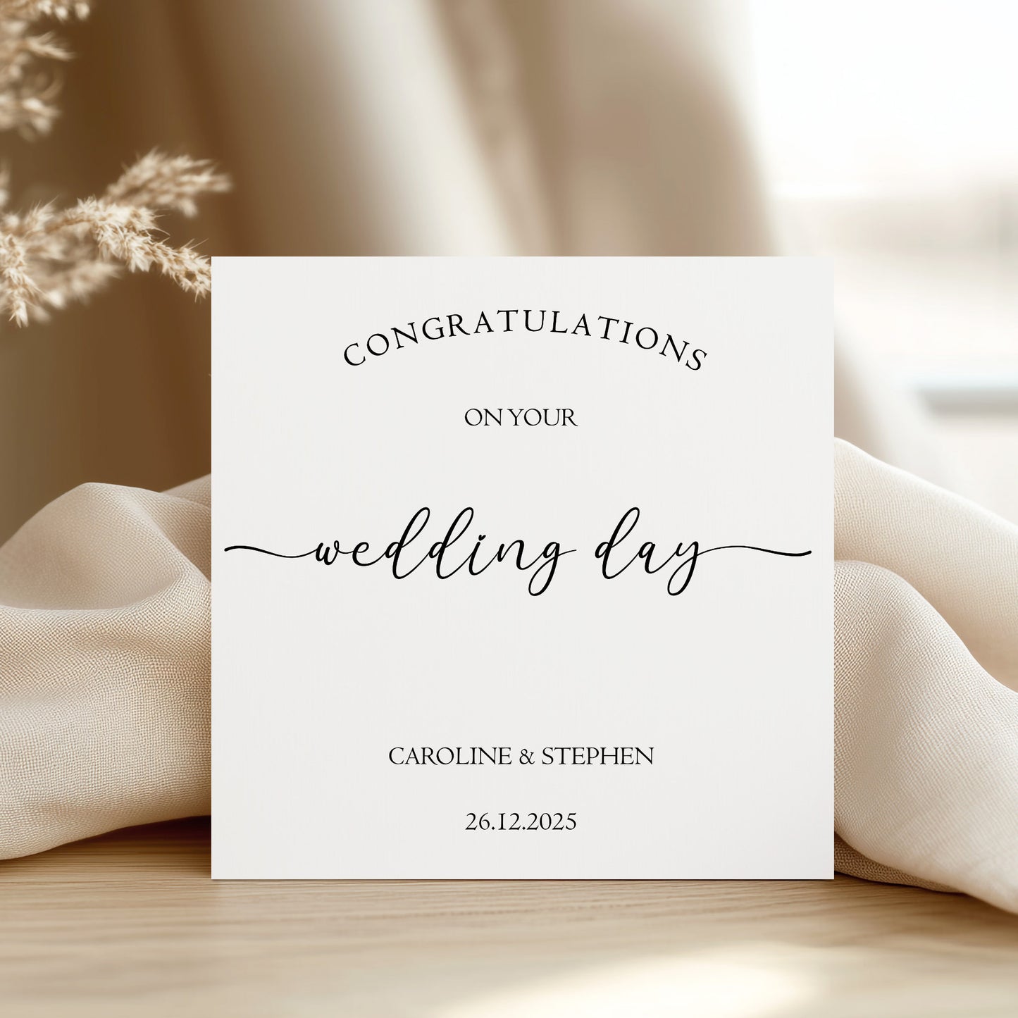 Congratulations on Your Wedding Day Card