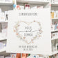 Congratulations on Your Wedding Day Card, Floral Heart