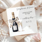Congratulations on Your Wedding Day Card, Champagne Bottle & Flutes