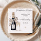 Congratulations on Your Wedding Day Card, Champagne Bottle & Flutes