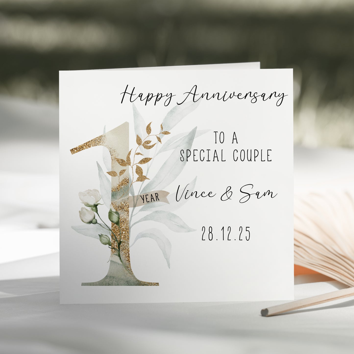 Congratulations on Your First Wedding Anniversary Card