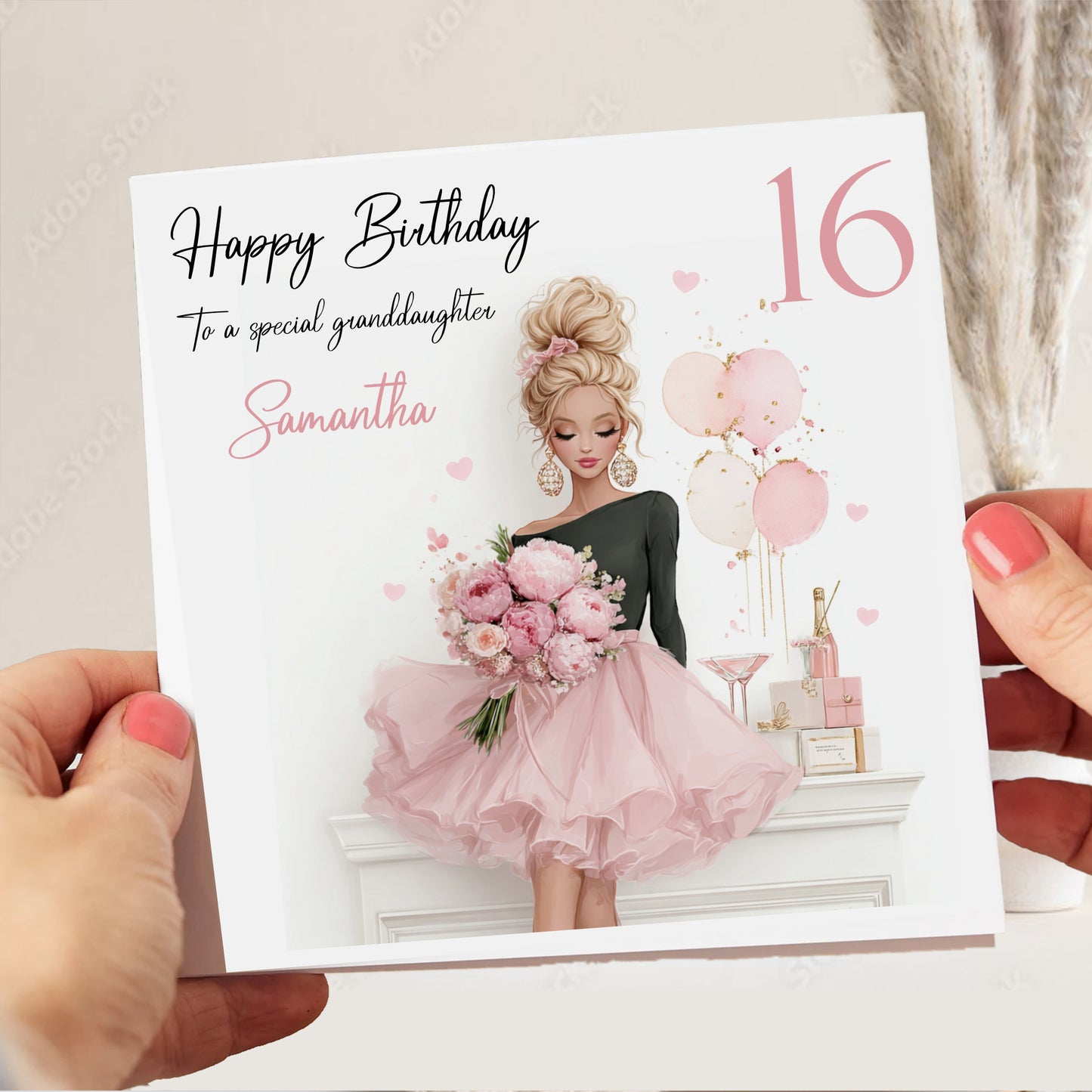 Personalised Birthday Card, Party Girl, Sister, Daughter, Granddaughter, Friend, Bestie