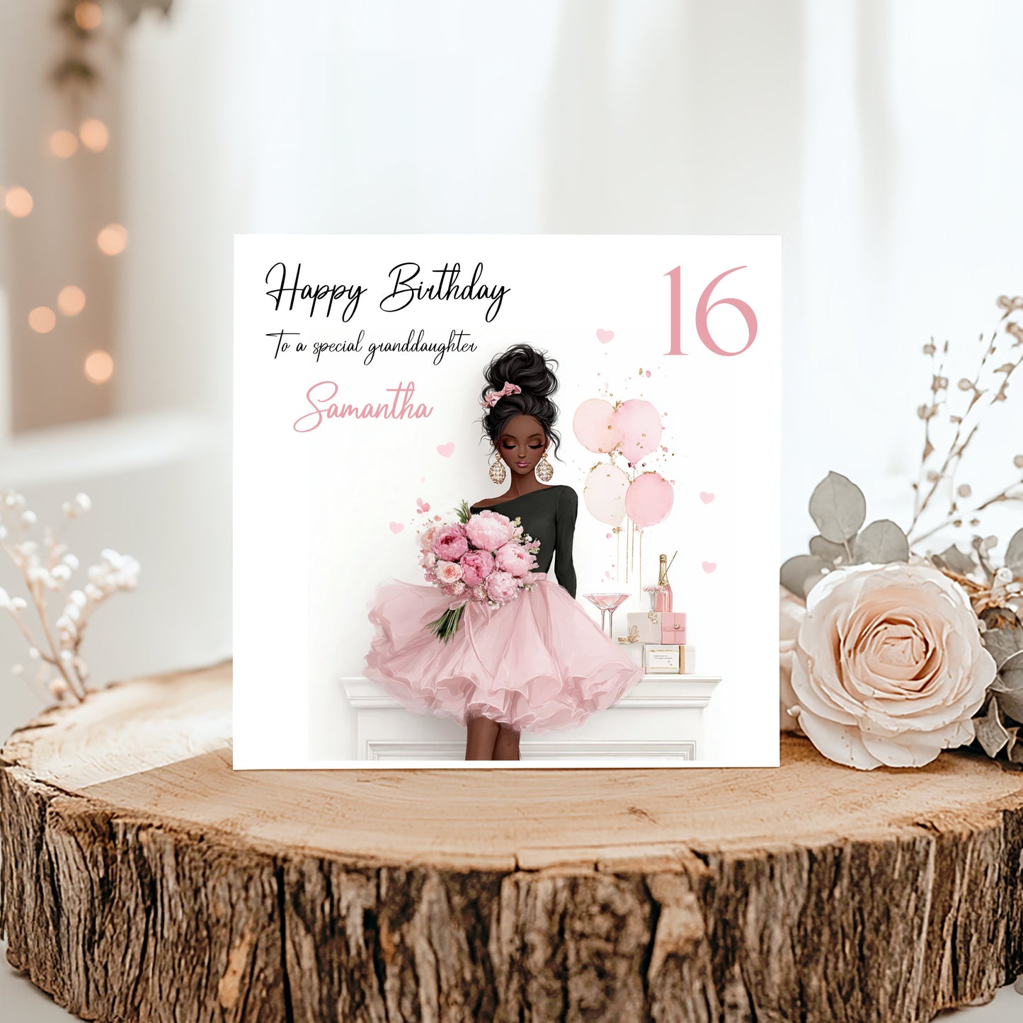 Personalised Birthday Card, Party Girl, Sister, Daughter, Granddaughter, Friend, Bestie