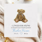 New Baby Boy Card, Welcome to World, Vintage Teddy Bear