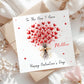 Valentines Day Card, Red Love Heart Bouquet