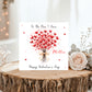 Valentines Day Card, Red Love Heart Bouquet
