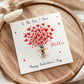 Valentines Day Card, Red Love Heart Bouquet