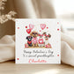 Valentines Day Card, Cute Playful Dogs