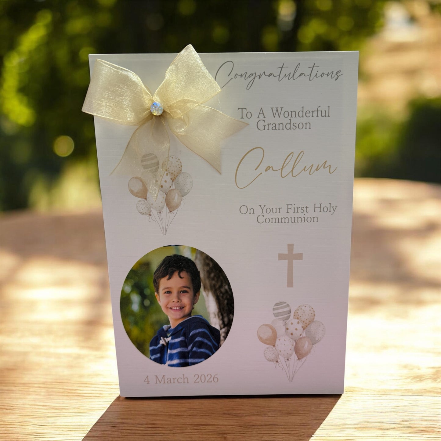 Large A4 Personalised First Holy Communion Card with Child's Name