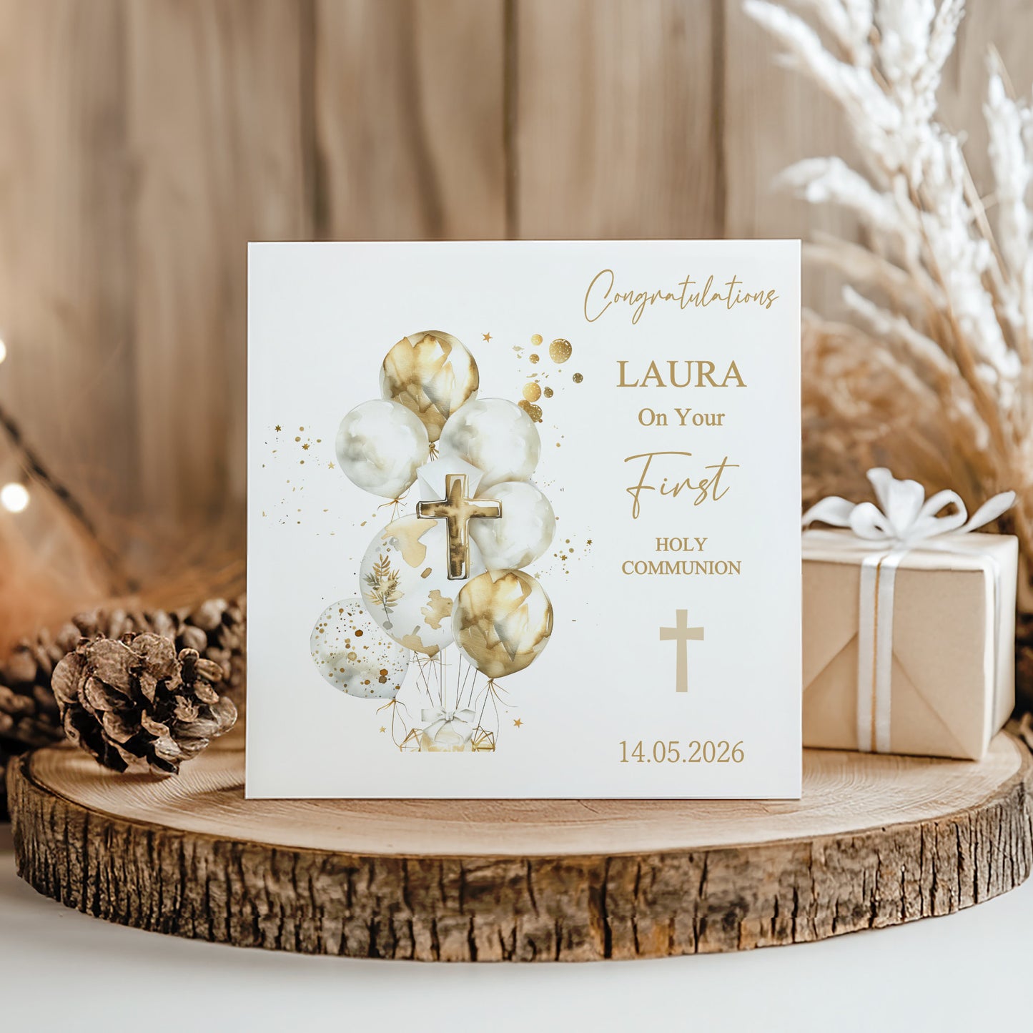 Personalised First Holy Communion Day Card
