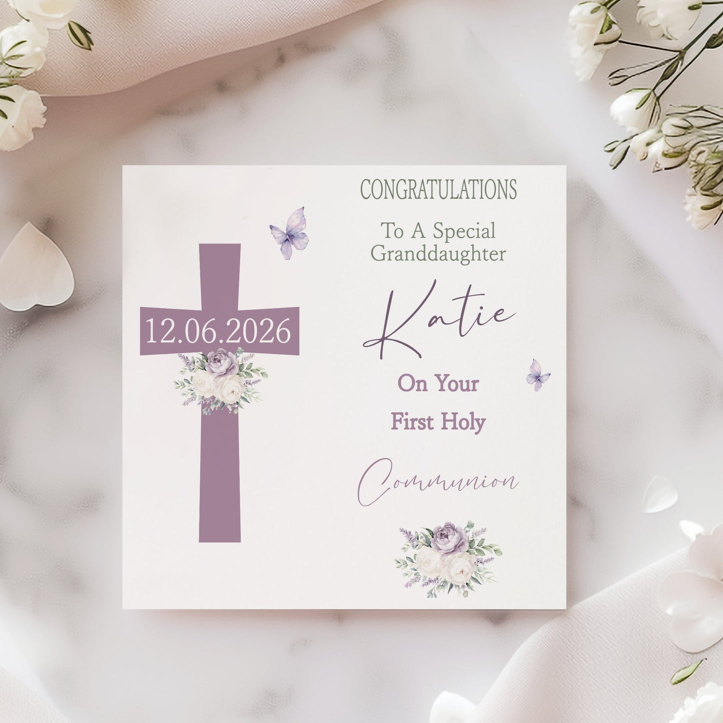 Personalised First Holy Communion Day Card