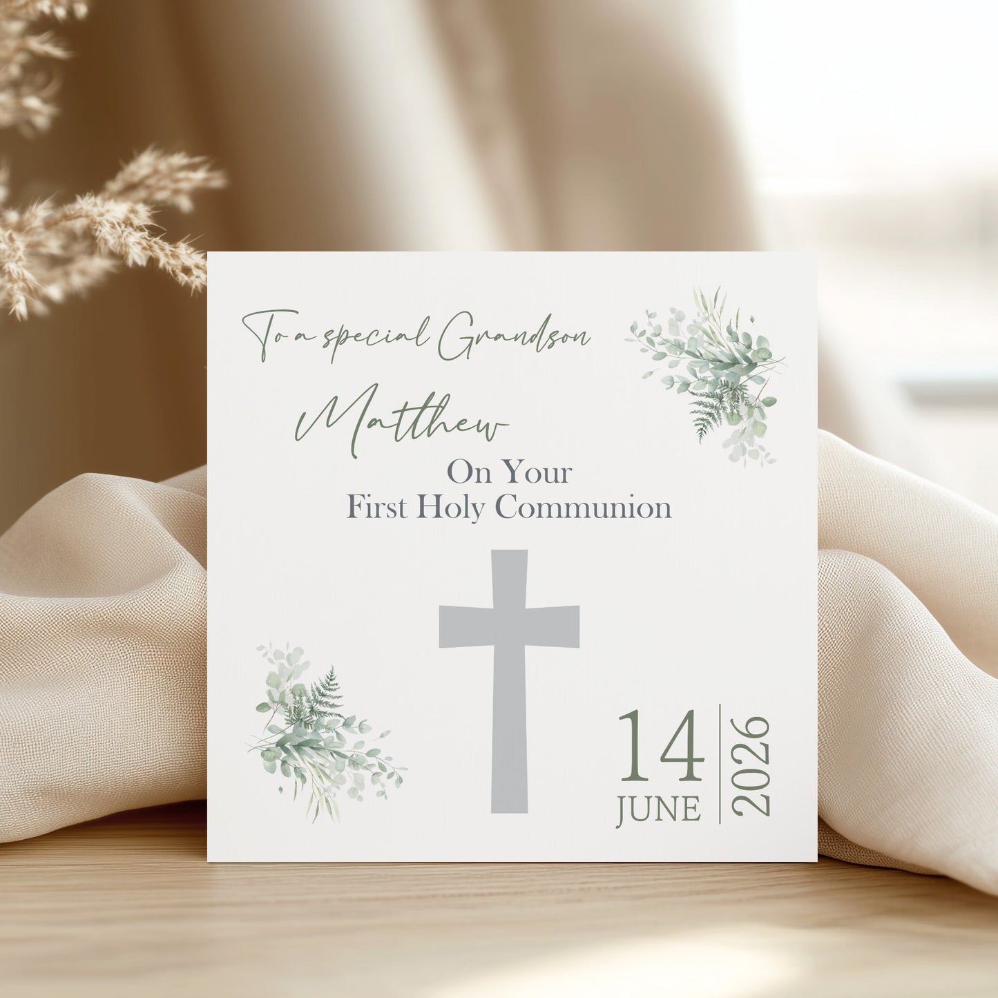 Personalised First Holy Communion Day Card