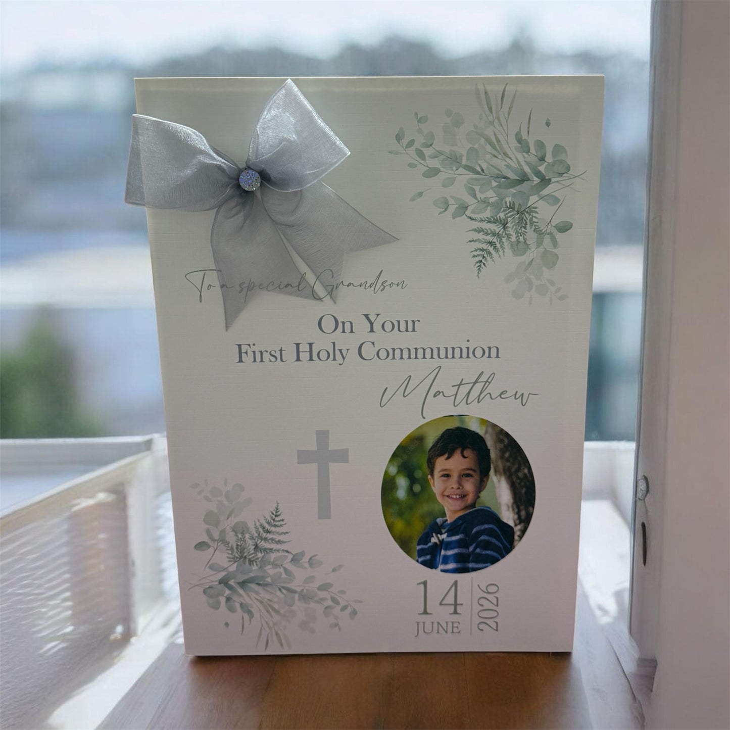 Large A4 Personalised First Holy Communion Card with Child's Name