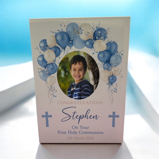 Large A4 Personalised First Holy Communion Card with Child's Name