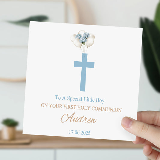 Personalised First Holy Communion Day Card
