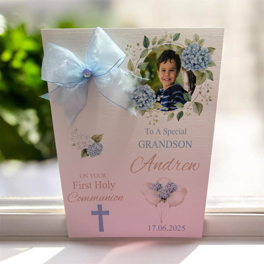 Large A4 Personalised First Holy Communion Card with Child's Name
