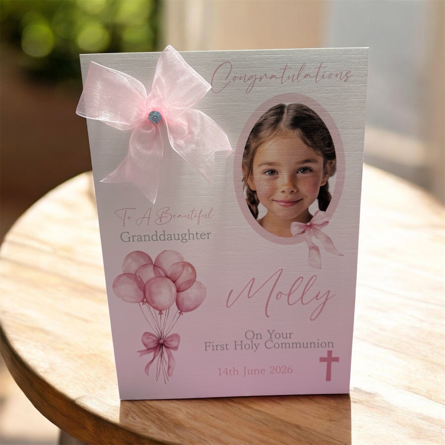 Large A4 Personalised First Holy Communion Card with Child's Name