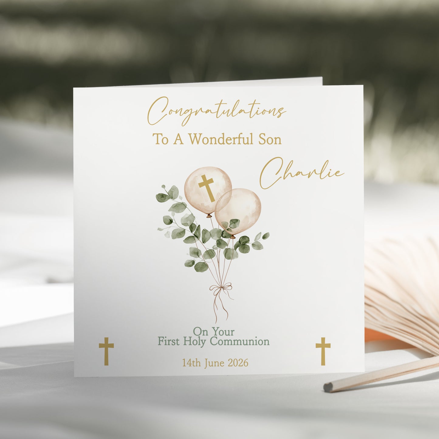 Personalised First Holy Communion Day Card