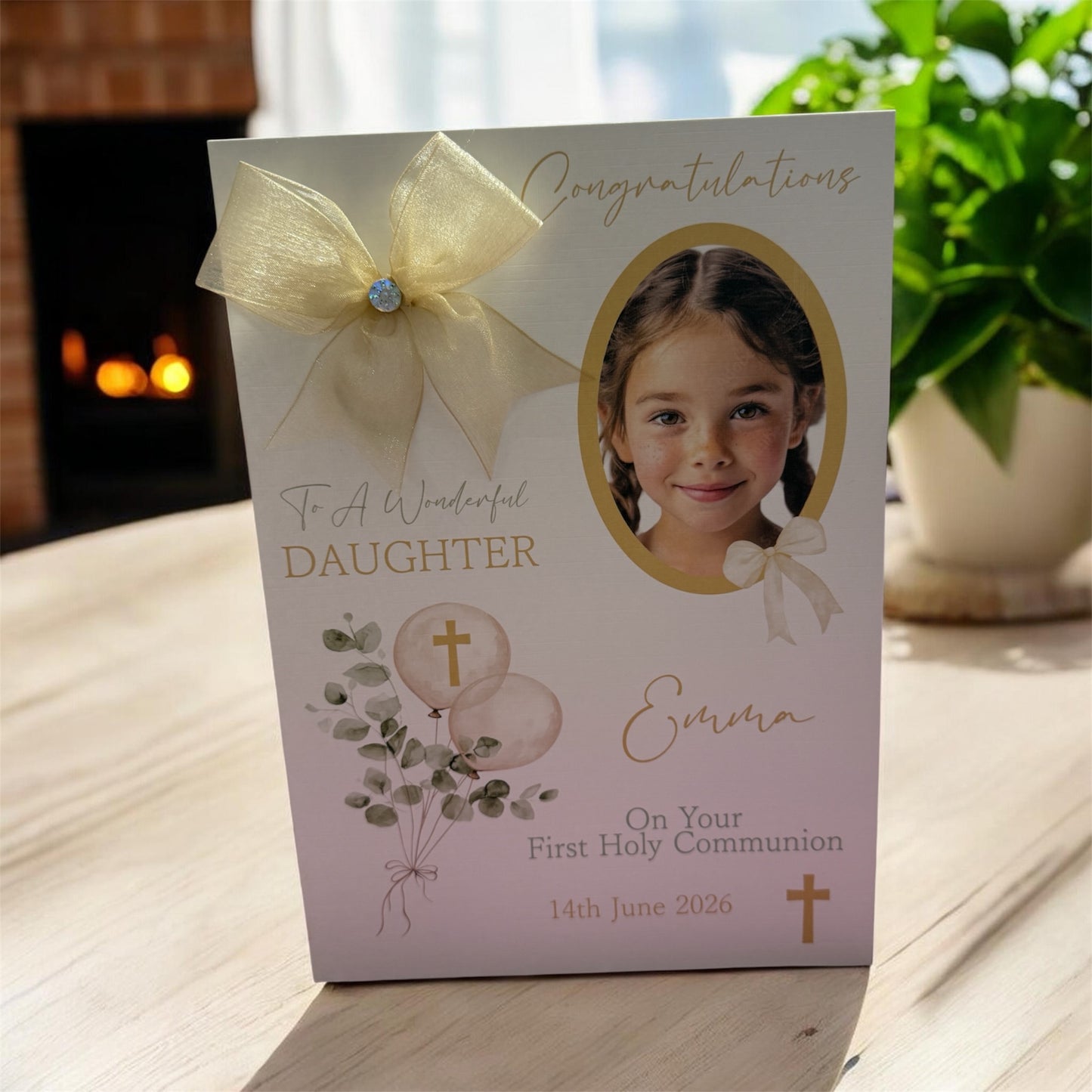 Personalised First Holy Communion Day Card