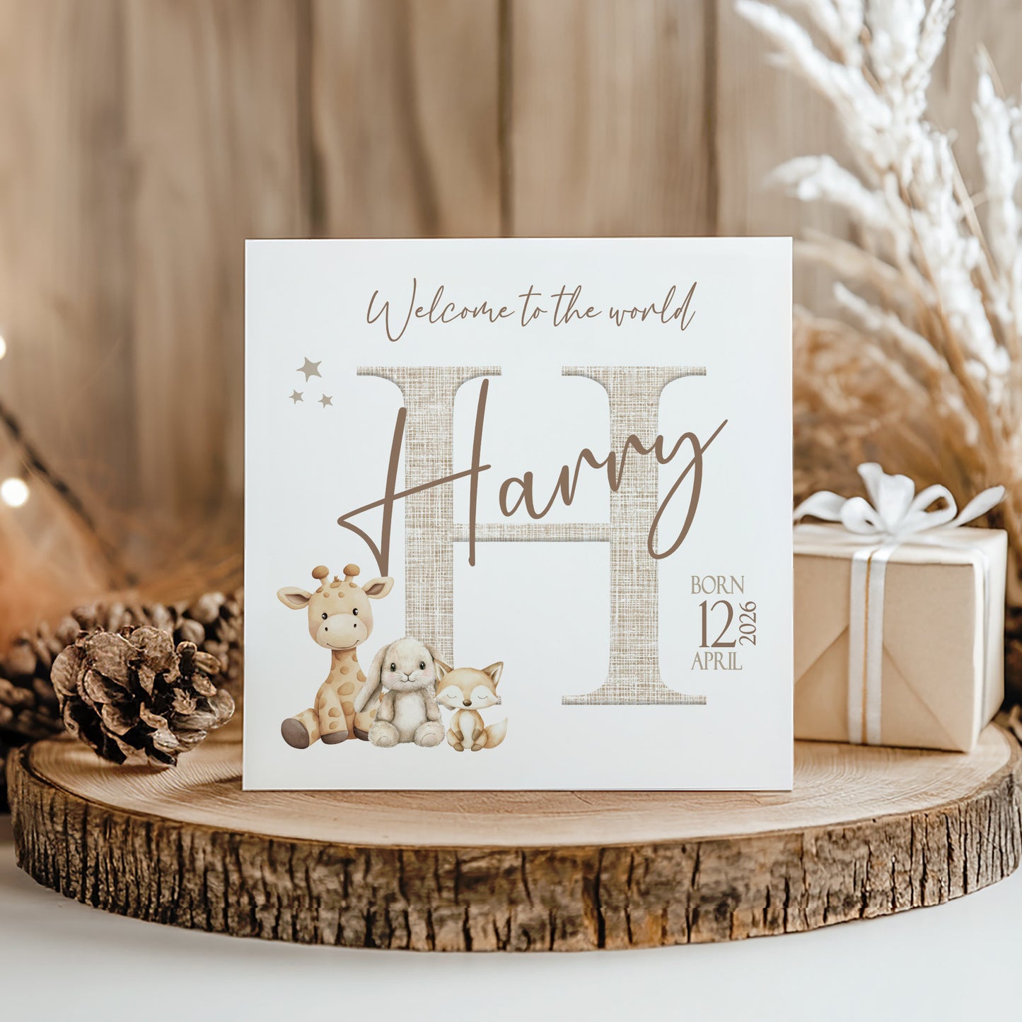 Personalised New Baby Card For New Parents