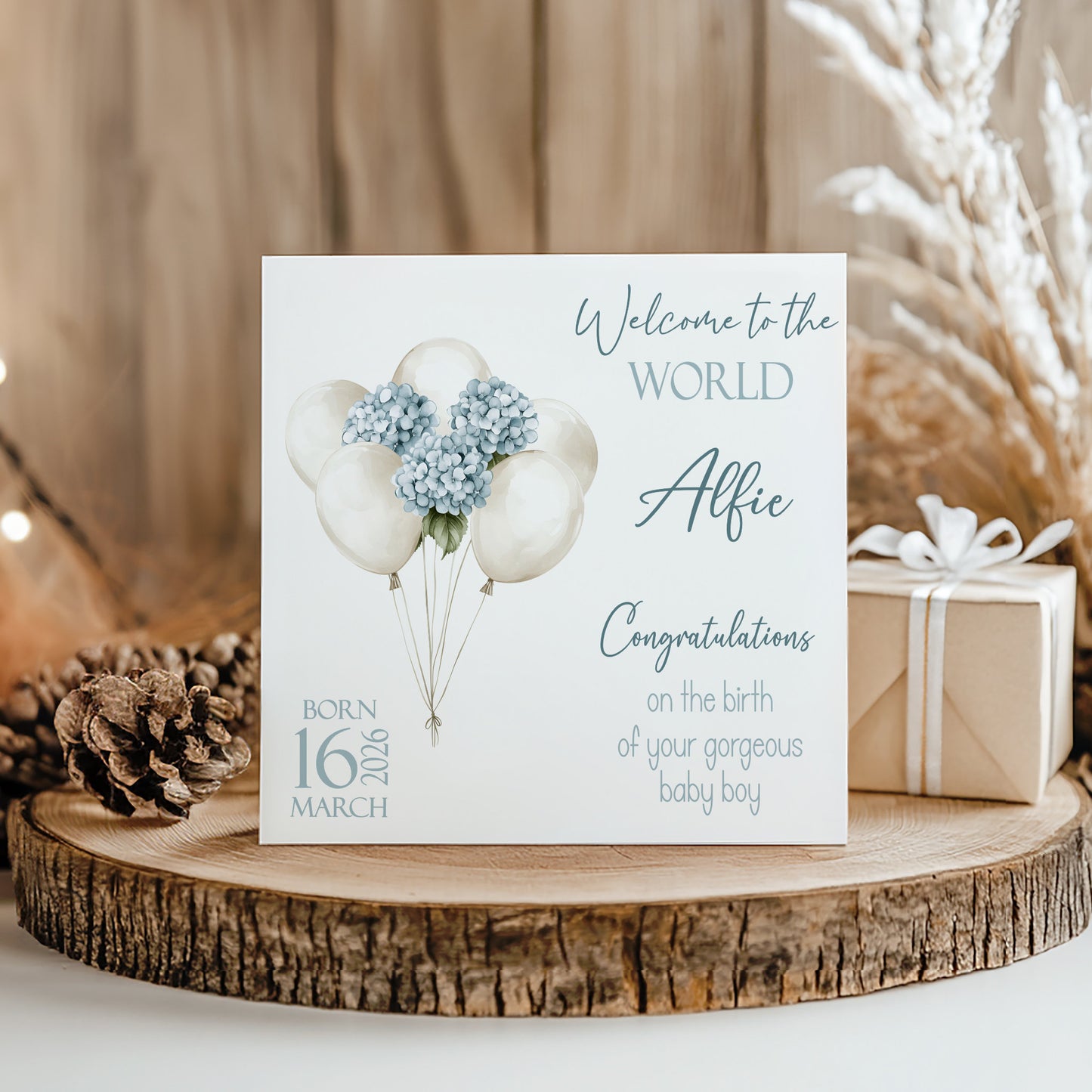 Personalised New Baby Card For New Parents