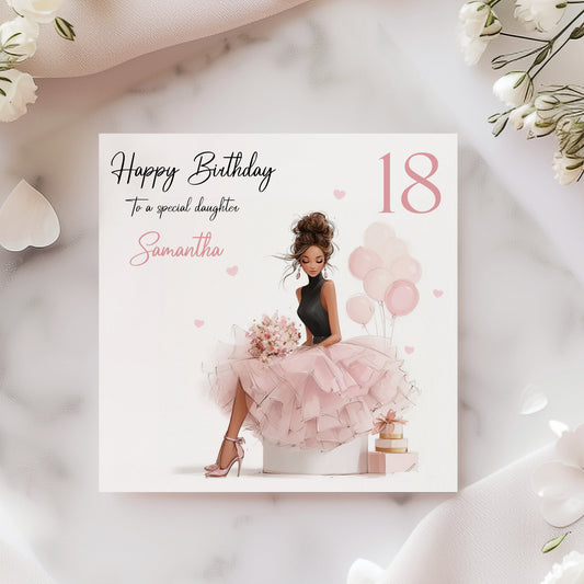Personalised Birthday Card, Party Girl
