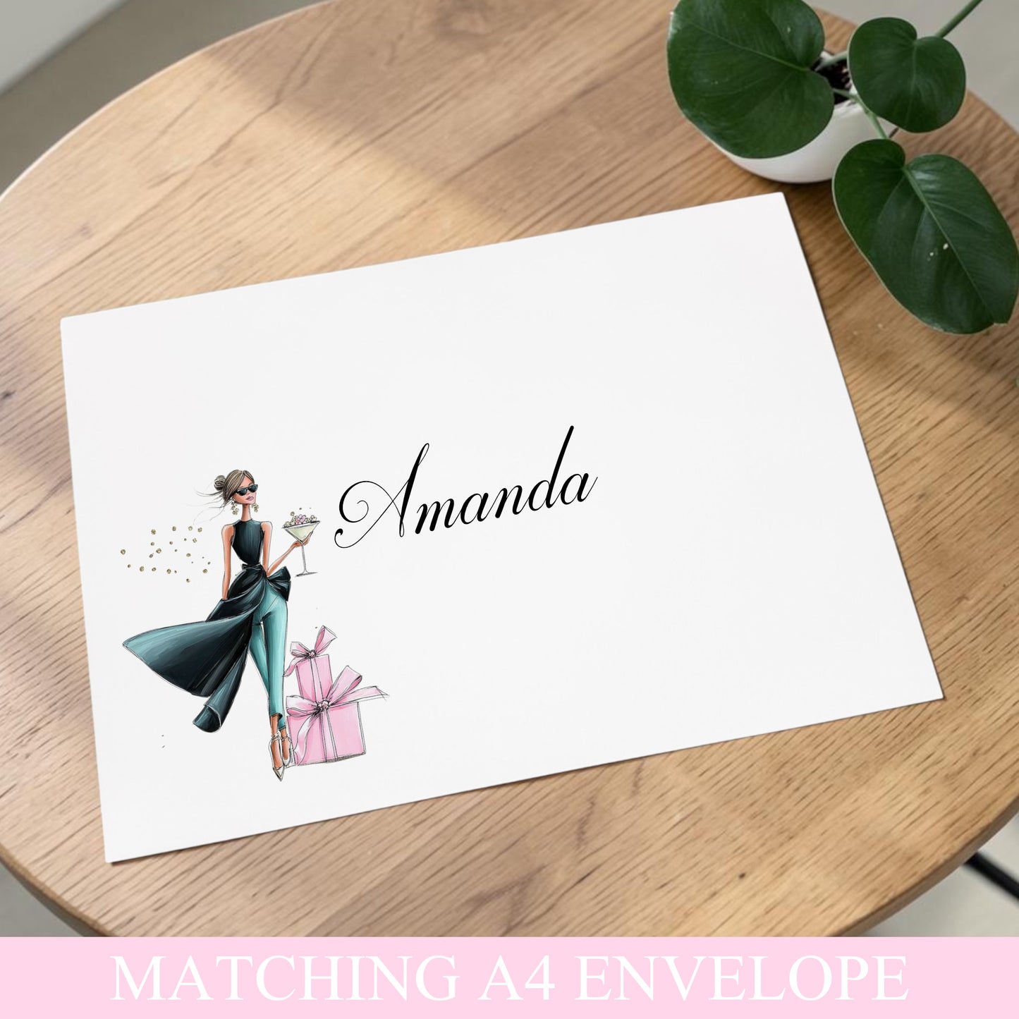 Fashionista Design Personalised Birthday Card For Her