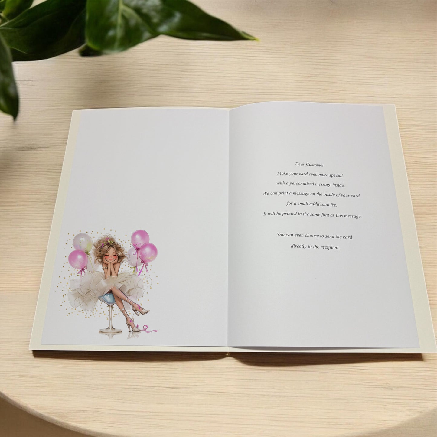 Cocktail Girl Personalised Birthday Card