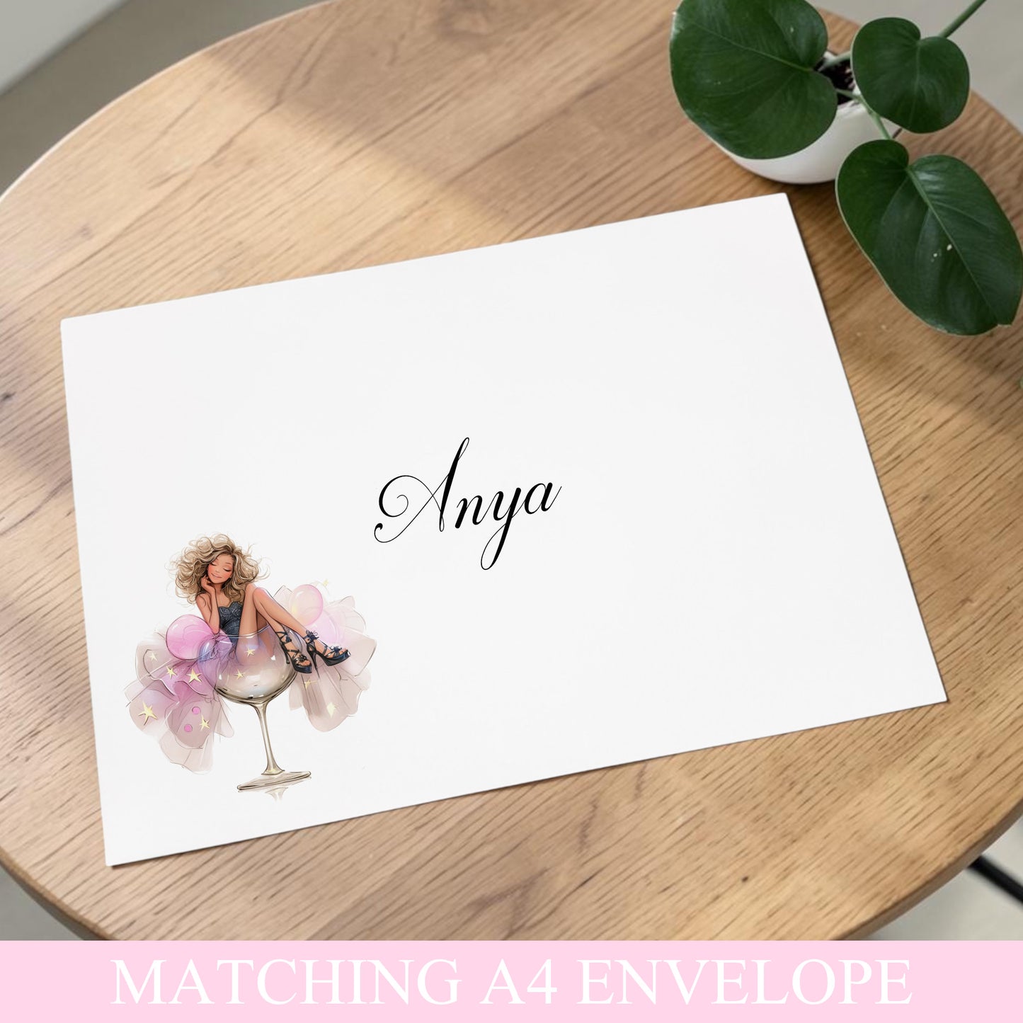 Cocktail Girl Black Heels Personalised Birthday Card For Her