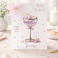 Cotton Candy Floss Cocktail Personalised Birthday Card