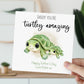 Turtles Cute Personalised Father's Day Card For Daddy