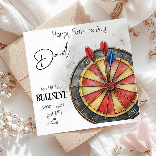Happy Father’s Day Card Dart Board