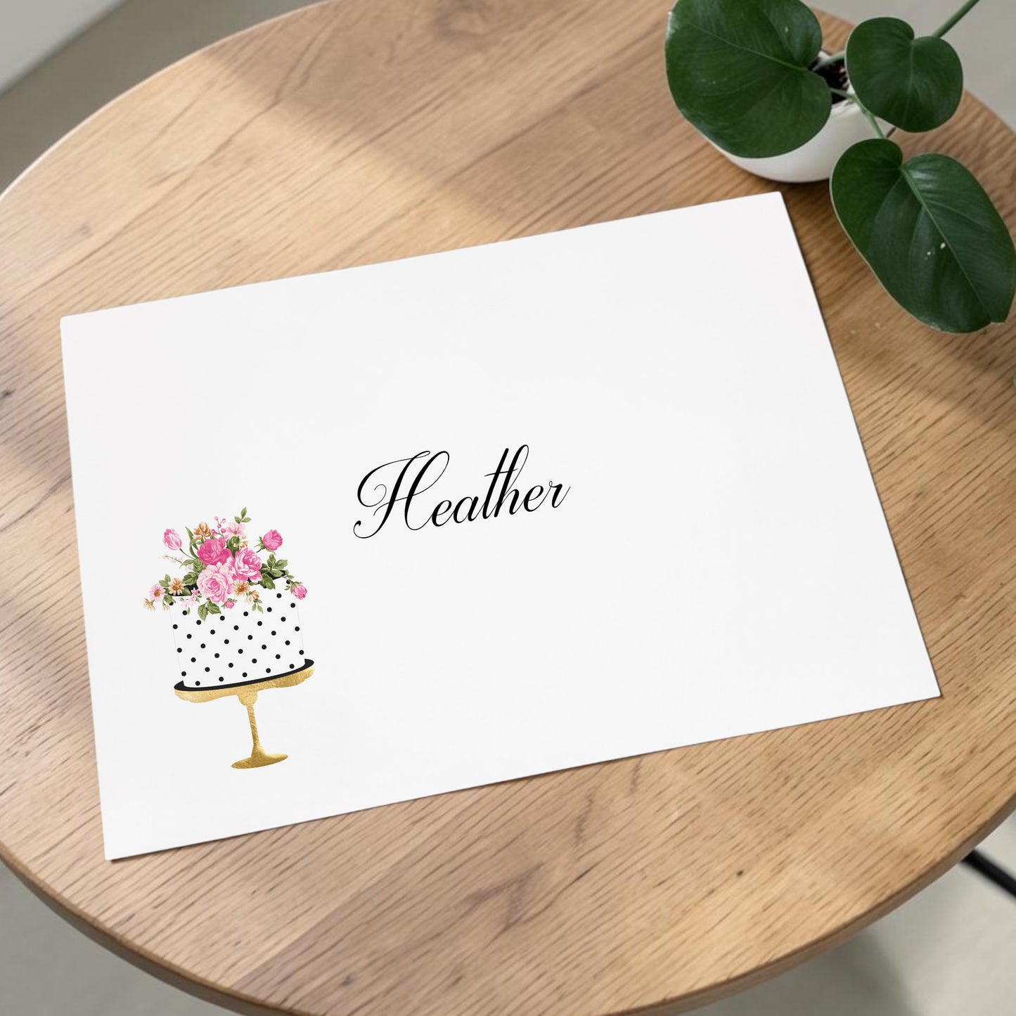 Personalised Luxury Birthday Cake Card Finished with Sparkle