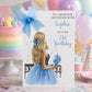 Large A4 Luxury Personalised Birthday Card for Her | Hand Finished with Organza Bow, Diamanté Gem & Sparkle Detail