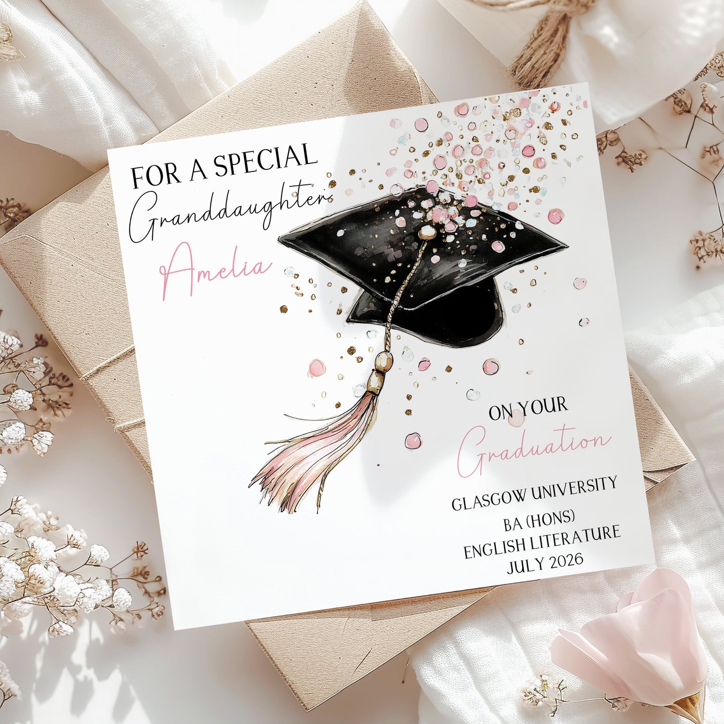 Personalised Graduation Congratulations Card