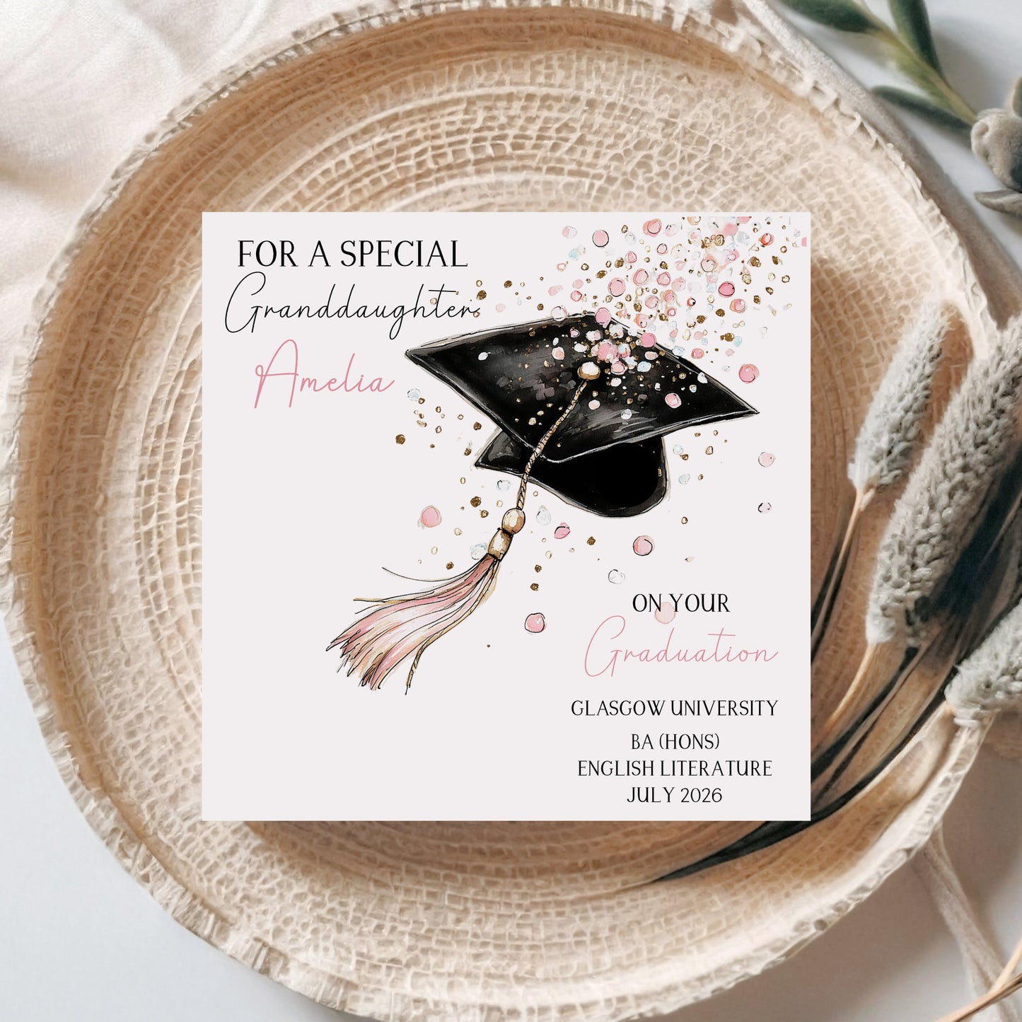 Personalised Graduation Congratulations Card