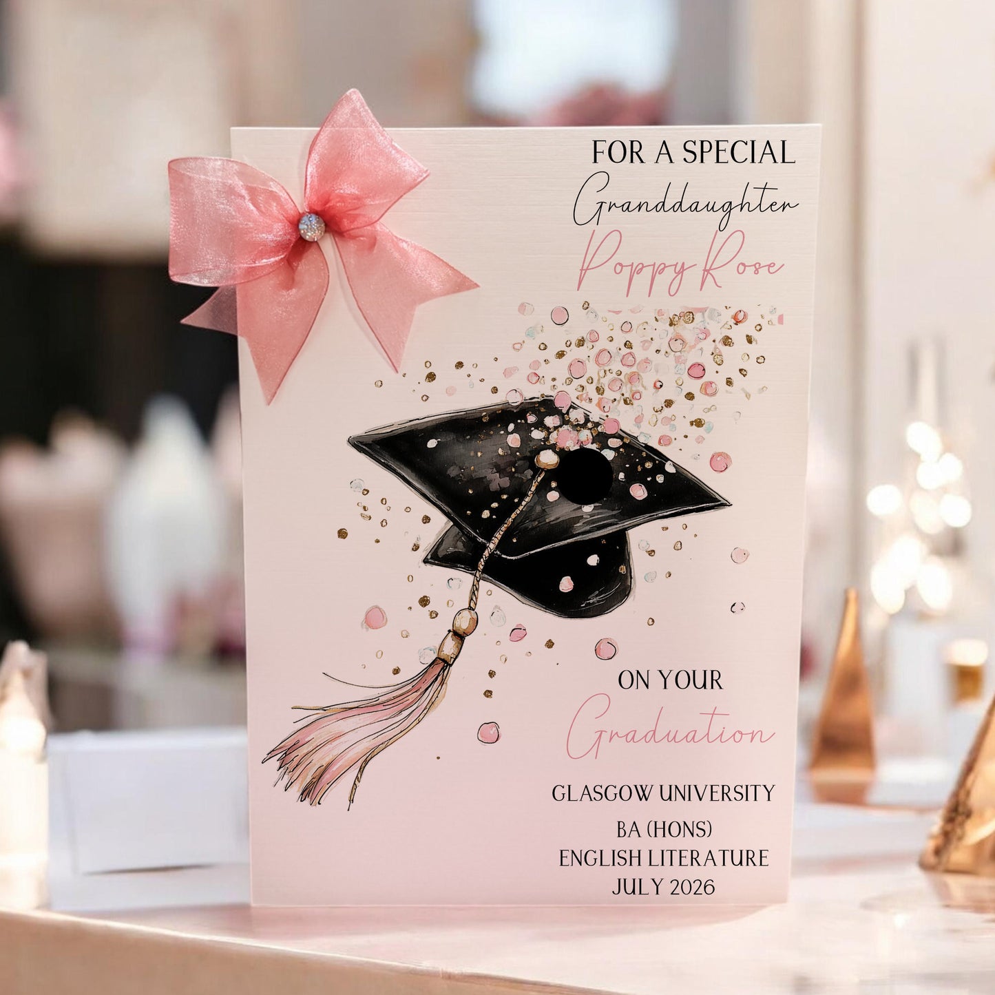 Personalised Graduation Congratulations Card