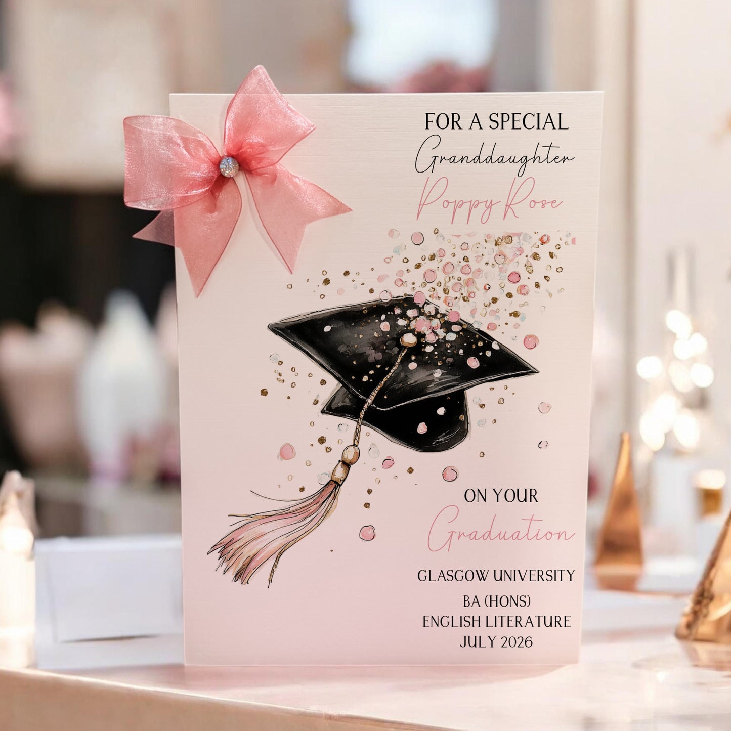 Personalised Graduation Congratulations Card