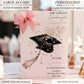 Personalised A4 Graduation Card with Organza Bow & Sparkle
