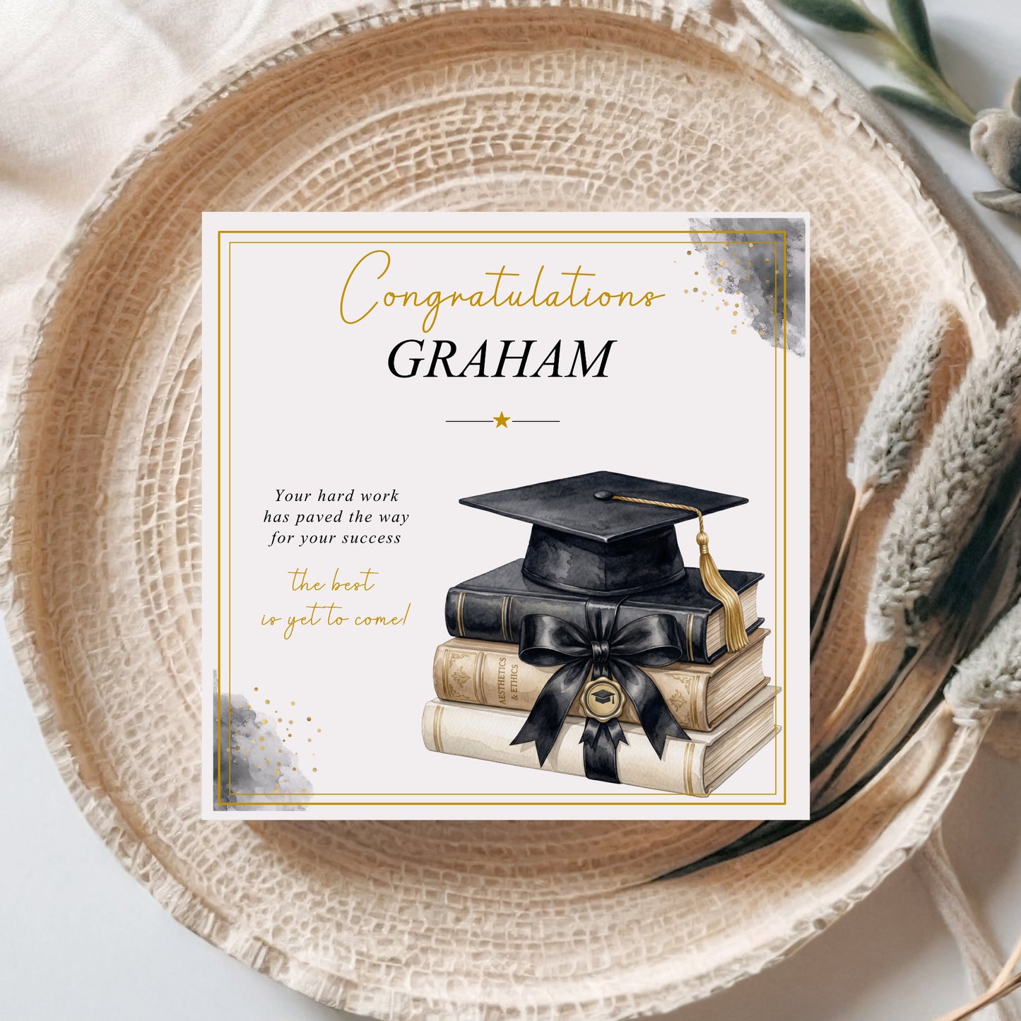 Personalised Graduation Card | Graduation Books & Cap Design