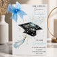 Personalised A4 Graduation Card with Organza Bow & Sparkle