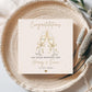Personalised Wedding Champagne Flutes Card
