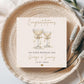 Personalised Wedding Card with Champagne Glasses